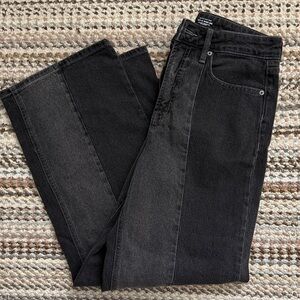 Old Navy Two-Tone Black Panel Jeans, Size 4